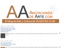 Tablet Screenshot of anotacionesdearte.com